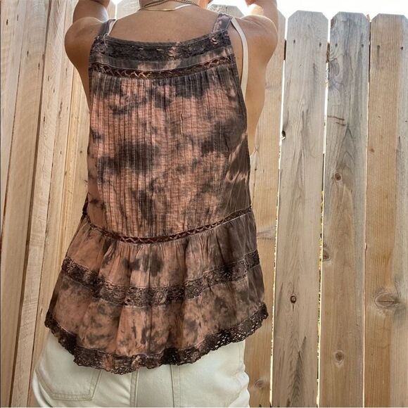 Free people tie dye sleeveless blouse size small - Picture 4 of 11